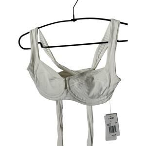 L*Space White Ribbed One Piece Swimsuit